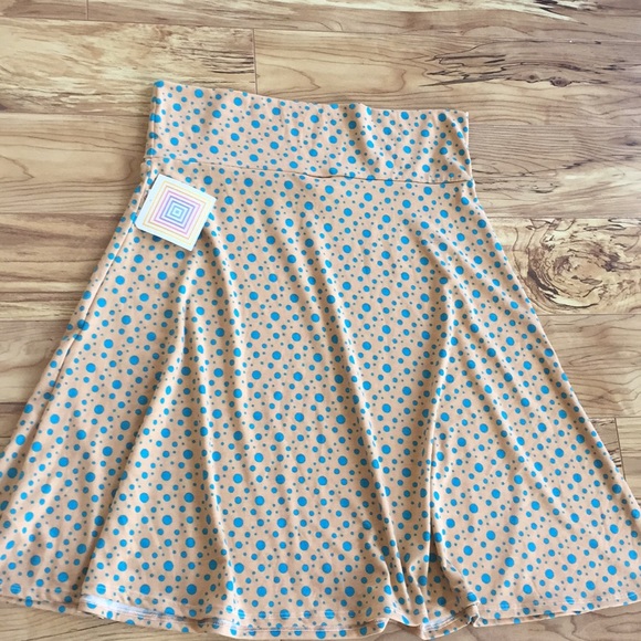 LuLaRoe Dresses & Skirts - Lularoe skirt size xl Azure comfortable beige blue